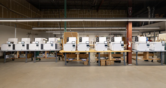 Display of GCs lined up on tables